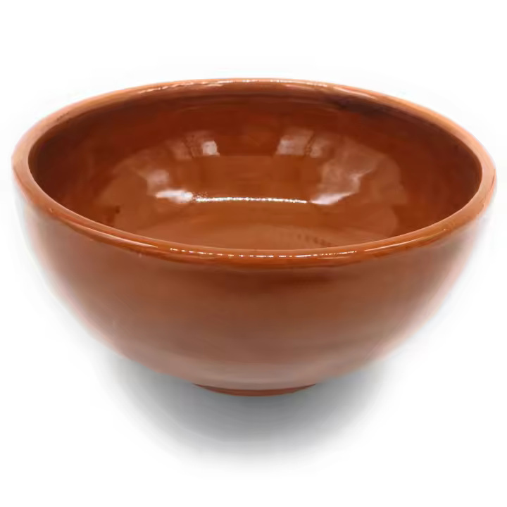 Cuenco artesanal de barro artesanal gazpacho y sopa 15cm x 7cm - 1