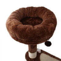 Rascador para gatos de tamaño mediano Cama y mueble para mascotas  Diseño de plataforma de salto Permite trepar y saltar Resistente y robusto Fabricación cuidadosa Tela de felpa suave  Tacto suave y delicado Suave y no irritante Rascador para gatos No irr - details 2
