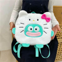 Nueva Mochila De Hombros Kawaii Sanrio Hangyodon Con Diseño De Hello Kitty Y Gato Pequeño De Color Contraste Mochila Versátil Para Adultos Y Adolescentes - details 7