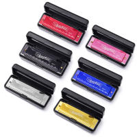 Harmonica Portátil Con 10 Agujeros Y 20 Tonos Mini Harmonica Instrumento Musical Educativo Para Niños Y Adultos Regalo Fácil De Aprender - details 1