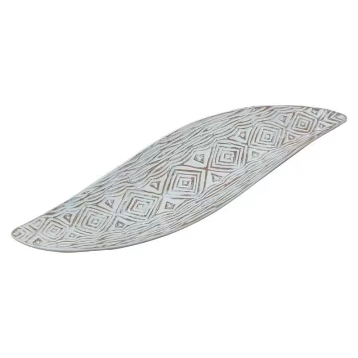 SIGNES GRIMALT Signes Grimalt By SIGRIS - Plato Decorativo Blanco de Resina | Bandeja de Decoración Multifuncional - 1