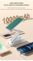 Lámpara De Escritorio Plegable Portátil Con Reloj Y Luz De Lectura LED Recargable a Través De USB Economía De Energía - details 2