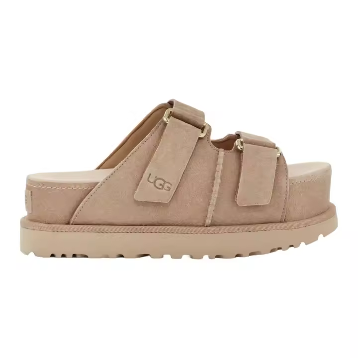 Sandalias Beige UGG Goldenstar Hi Sand con Plataforma y Plantilla de Espuma - 1