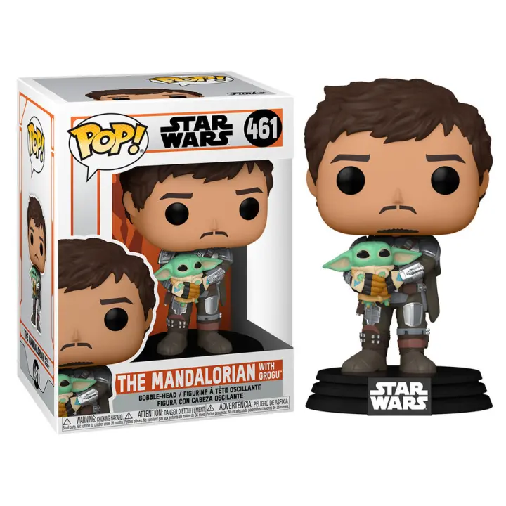 Figura Pop Mandalorian The Mandalorian With Grogu-Figura de Vinilo Coleccionable - Idea de Regalo- Mercancia Oficial - Juguetes para Niños y Adultos - Movies Fans - Muñeco para Coleccionistas y Exposición - 1