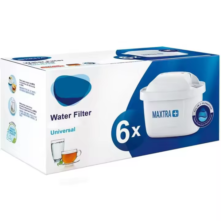 Cartuches de filtro de Agua de repuesto, compatibles con todas las botellas BRITA-Reduce El chlorine, Las integraciones y las impurezas para Agua de gran degustación-6 Unidades (1 Paquete) - 1