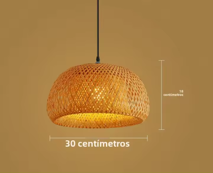 Lámpara Colgante De Bambú E27 Estilo Chino Tejido a Mano 30cm Decoración Para Restaurantes Y Hogares Iluminación De Fixtures - 1