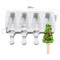 Molde De Hielo De Silicona Para Helado Y Jugos DIY Con 4 Agujeros Molde De Pascuitos Ecológico Y Resistente Para Hornear - details 5