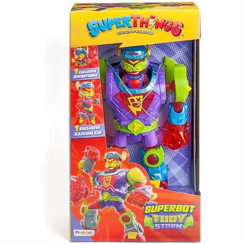 Magic Box Superzings - Figura de Acción Superbot Fury Storm para Coleccionar - 1