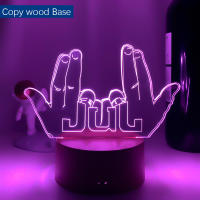 Lámpara 3D LED De Noche Para Fans De Celebrity JUL Cambio De Color Batería Potenciada Decoración De Dormitorio Regalo De Cumpleaños - details 7