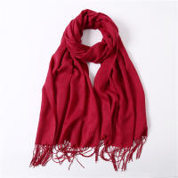 Bufanda De Moda Para Mujer En Color Sólido Invierno Hijab Trenzas Largas Chal De Mujer Pashmina De Lana Acrílico Envoltura Echarpe - details 27