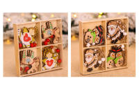 12Pcs Colgantes De Madera Para Navidad Ornamento De Árbol De Navidad Ángel De Coche Santa Claus Ciervo Decoración Para Casa Fiesta De Año Nuevo - details 4
