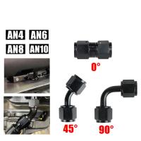 Adaptador De Conector De Aceite Y Combustible De Aluminio Para Automóviles Unión Recta Giratoria De 0 45 90 Grados AN4 AN6 AN8 10AN Fittings De Hilo Transversal - details 0