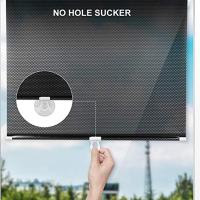 Cortinas De Rollo Universal Para Ventanas Negro Antirreflejo Absorbedor De Luz Para Coche Dormitorio Cocina Oficina Instalación Sin Uso De Tornillos - details 5