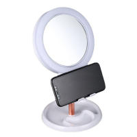Espejo De Maquillaje Para Mesa Rotable 10x/1x Con Luz Estilo Ins Portátil Interruptor Táctil De Ajuste Sin Fin Incluido - details 6
