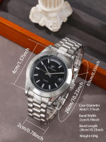 Reloj De Moda Para Hombre Reloj De Pulsera De Acero Inoxidable Reloj De Cuarzo Para Parejas Regalo Para Padre Reloj Casual Diario De Negocios - details 13