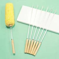 50Pcs Brochetas De Barbacoa Reutilizables Con Mango De Madera Acero Inoxidable Para Kebab Herramientas De Camping Al Aire Libre Y Picnic - details 17