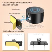 Lámpara De Pared LED Con 3 Niveles De Brillo Y 3 Modos De Color Batería Operada 2000mAh Control Táctil 360° Rotatable Para Dormitorio - details 2