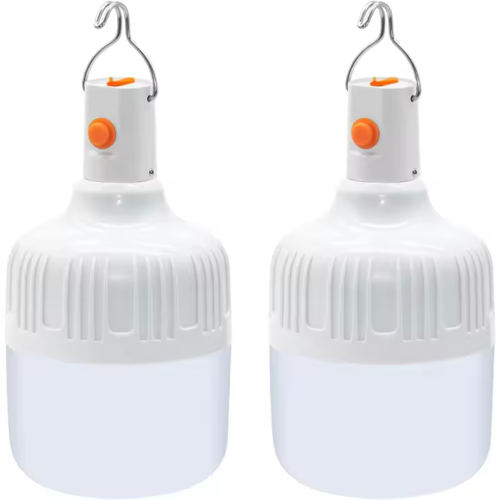 2piezas de Luz de camping, linterna de camping LED recargable por USB, lámpara De Tienda de Campaña al Aire Libre alimentación por agua, Bombilla portátil regulable de 3 Modos - 1