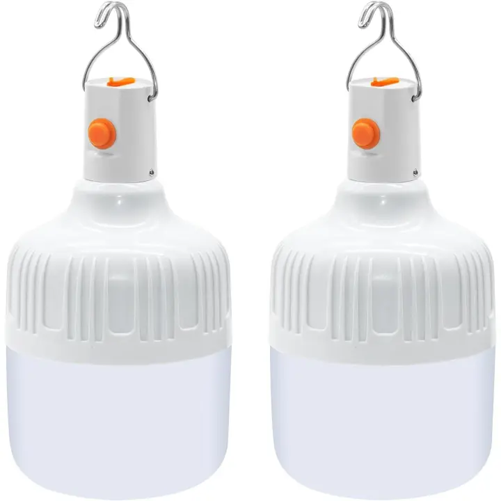 2piezas de Luz de camping, linterna de camping LED recargable por USB, lámpara De Tienda de Campaña al Aire Libre alimentación por agua, Bombilla portátil regulable de 3 Modos - 1