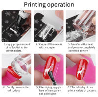 Set De 1 Unidad De Placas De Stamping Para Uñas Con Estampador Y Scraper Transparente Accesorios De Manicura Templado De Silicona Y Plástico - details 6