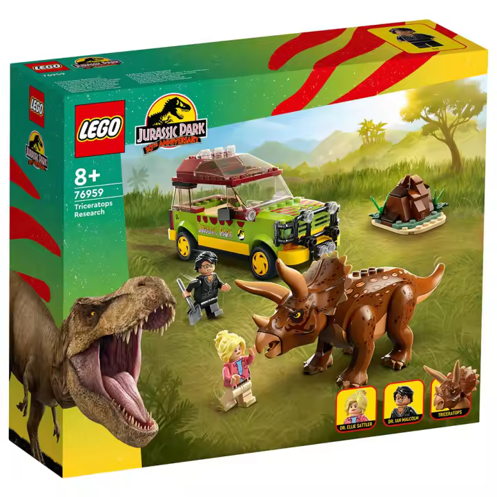 LEGO JURASSIC WORLD - ANÁLISIS DEL TRICERATOPS, 76959, TIENDA CON LICENCIA OFICIAL - 1