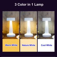 Lámpara De Mesa Recargable USB LED Táctil Sin Cable Para Decoración De Habitación Iluminación De Ambiente Para Café Restaurante Hogar - details 5