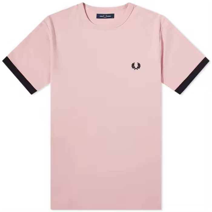 Fred Perry Ringer T-Shirt Chalky Pink - 1