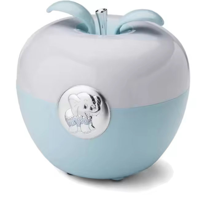 Valenti Lámpara Manzana con Elefante H 11 Cm 11,5x11,5 Cm Azzurra - 1