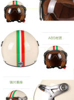 Casco De Motocicleta Retro APROBADO DOT Para Motocross Con Lente 3/4 Chopper Motorbike Helmets Abs Material Hombre - details 9