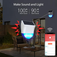 Alarma De Sirena Inteligente Tuya Zigbee/Wifi Impermeable Con Suministro De Energía Solar Y USB Control Remoto 95dB Exterior - details 2