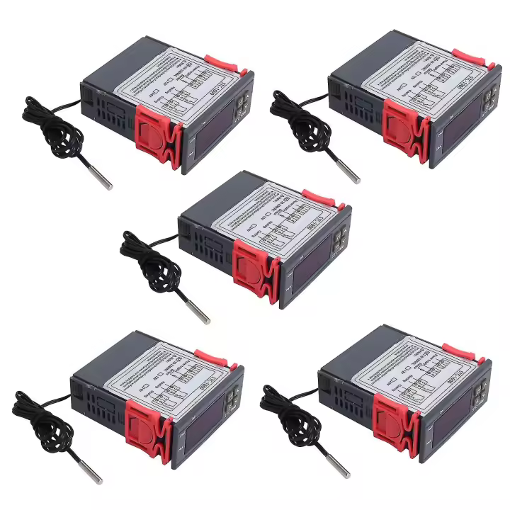 Digital Temperature Controller Thermostat 5x 220v Stc-1000 With Ntc - 1
