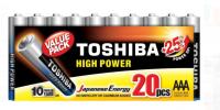 TOSHIBA Pilas Alkalina AA,AAA,LR3,LR6 HIGH POWER PACK 20,40U  1.5V Pilas de gran calidad duraderos marca de confianza Toshiba original - details 0