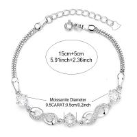Pulsera Eternidad De Moissanita 1.5 Carrats En Plata De Ley 925 Para Mujer Elegante Y Noble Regalo Para Novia Madre - details 3