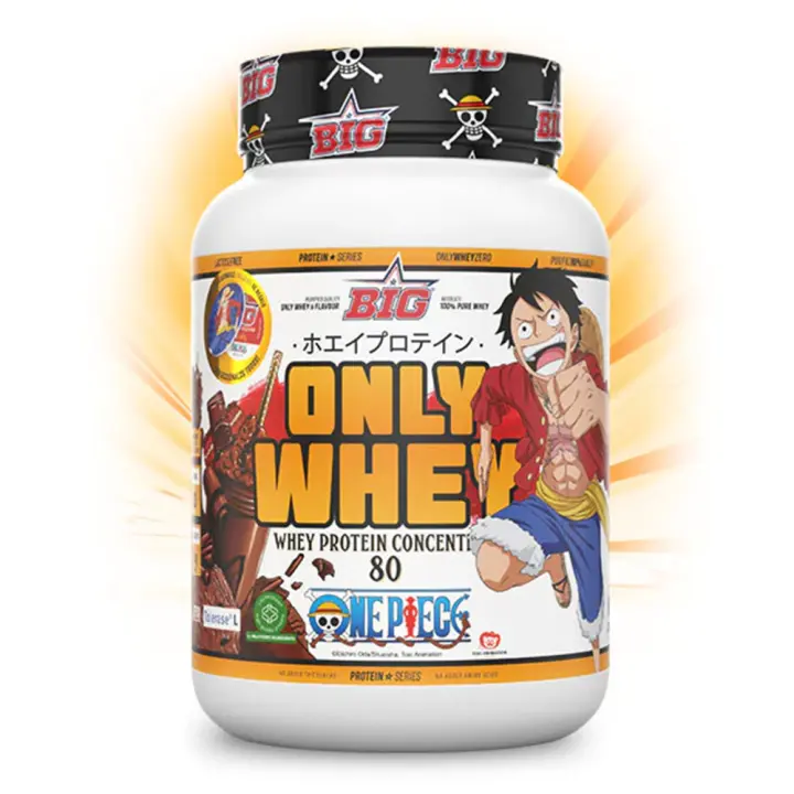 BIG - Proteinas Whey ONE PIECE - Edición Exclusiva con 12 Tazos Coleccionables. Materia Prima Premium. Whey Protein para Masa Muscular. Sin Lactosa 1kg - Sabor: Choco One - 1