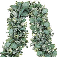 Guirnalda De Hojas De Eucalipto Artificial De 175CM Verdes Plantas Falsas Colgantes Para Decoración De Hogar Y Bodas Vines Largos Y Verdes - details 2