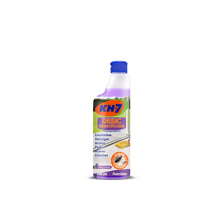 KH-7 Desic Insecticida - Pack de 2 x 750 ml - Elimina insectos rastreros en tu Hogar  Efectivo frente a Hormigas, Cucarachas, Ácaros, Garrapatas, Pececillos de Plata y más  Aroma Lavanda Duradero - 1