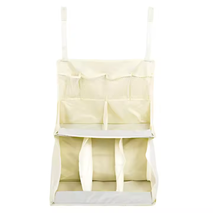 Bolsa Colgante para Cuna de Bebé Recién Nacido Bolsa de Almacenamiento de Pañales Portátil Rack de Almacenamiento de Tela de Cama para Niños - 1