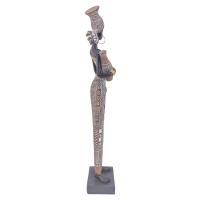 CAPRILO REGALOS & DECORACIÓN Figura Decorativa de Resina "Mujer Africana con Jarrón" . Adornos y Esculturas. Regalos Originales. Decoración Hogar. 7 x 5 x 33 cm - details 3
