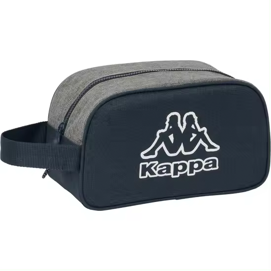 SAFTA  NECESER 1 ASA ADAPT.CARRO KAPPA "DARK NAVY" - Neceser Material Resistente y Fácil de Limpiar - Neceser porta Objetos Compartimientos con Cremallera - Neceser Diseño Único y Licencia Oficial By KAPPA "DARK NAVY" - 1