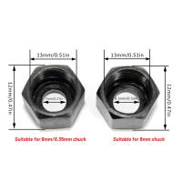 Adaptador De Collet De Fresa 6/6.35/8mm Accesorios Para Router Herramienta Para Máquina De Grabado Material De Acero Al Carbono Tamaños 6mm 6.35mm 8mm - details 7