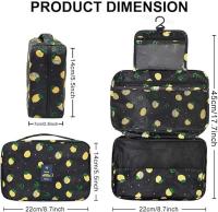 Neceser de viaje colgante, neceser de flamenco, neceser portátil para mujer, neceser de gran capacidad, perfecto para viajes y uso diario - details 3