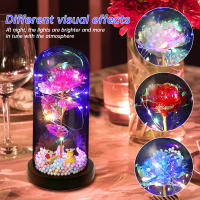 Regalo De Flores De Rosa Para Mujeres En Acrílico Con Domínio Luz Regalo Eterno De Flores Colores Para Mamá Y Fiesta De San Valentín - details 10