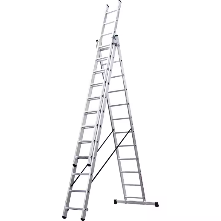 Orework Escalera Aluminio Extensible PRO Triple 10 Peldaños 3 Tramos 3+3+3 M - 1