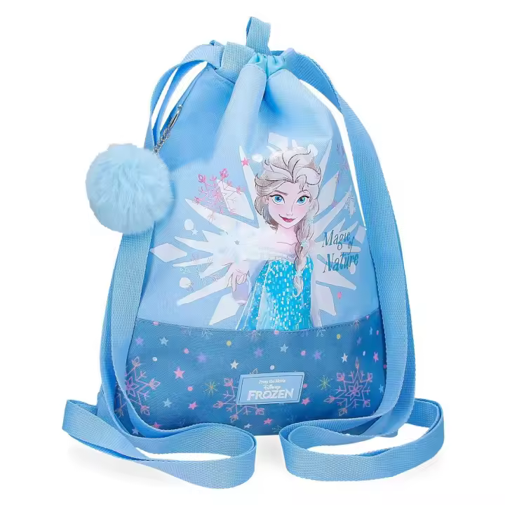 Disney Mochila Saco Y Porta Alimentos Poliéster Magic Ice Azul - 1