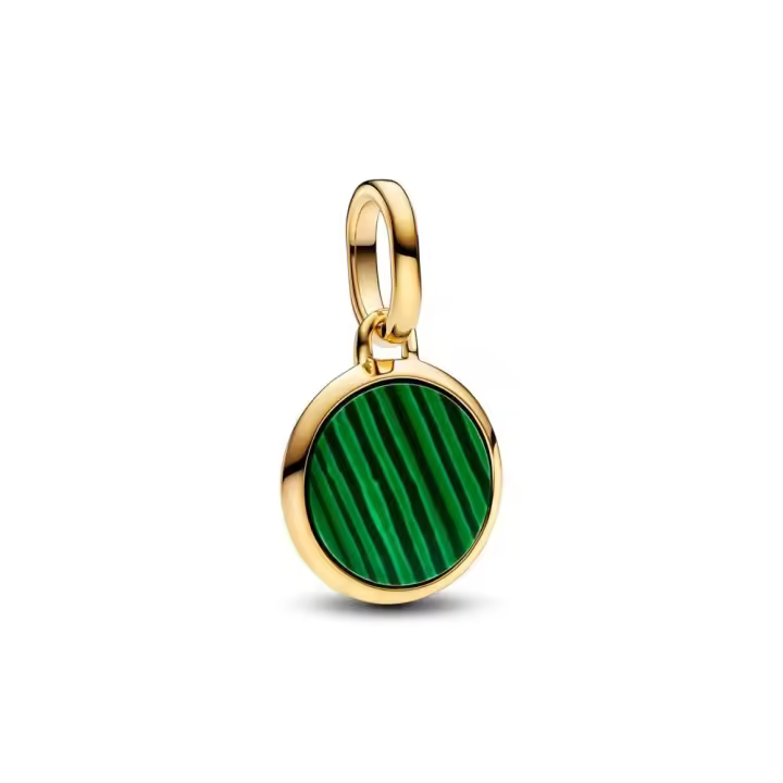 763389C01 - Charm Mini Medallón Grabable Pandora ME con un recubrimiento en oro de 14k Verde 763389C01 PANDORA Raíz Joyas Pandora MUJER inicio Charm Pandora Grabado online Mujer Pandora Original - 1