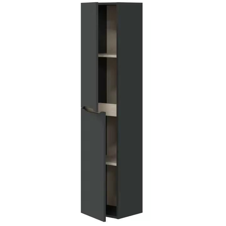 Columna de baño Flotante Lotto en color Gris Antracita y Roble Baño Moderno - 1