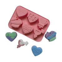 Molde De Silicona Para Chocolate Y Pasteles En Forma De Corazón Multicavity Regalo Para Hornear Y Hacer Candles Tamaño Pequeño - details 12