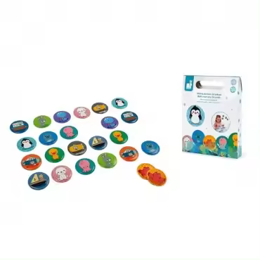 Janod Juego de Memoria 24 Tarjetas de Espuma - Juego de Baño Flotante - 1