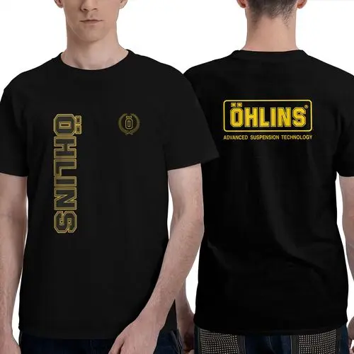 Camiseta de Manga Corta, 100% Algodón, Ropa Unisex para Hombres y Mujeres en 5 Tallas, Camiseta Negra CON DOBLE ESTAMPADOS, Cuello redondo. - 1