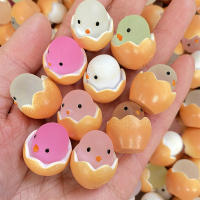 20Pcs Decoraciones De Huevo De Pascua Con Micro Paisaje De Pollo Luminoso Juguetes De Niños Decoración De Pascua DIY Regalos Figuras De Miniatura De Heno - details 1